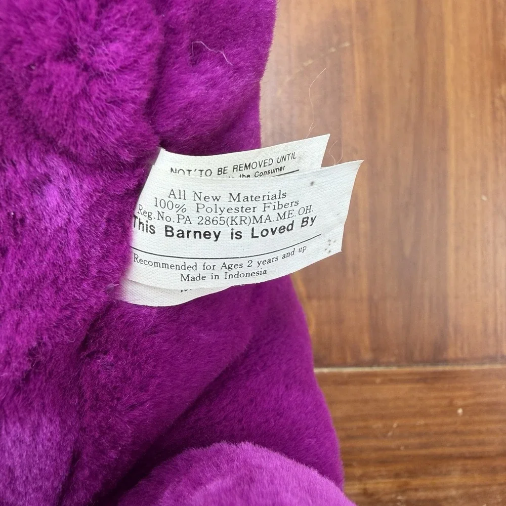 Barney & Baby Bop Plush Lot Set Vintage Stuffed Animal Doll Purple Dinosaur 90's
